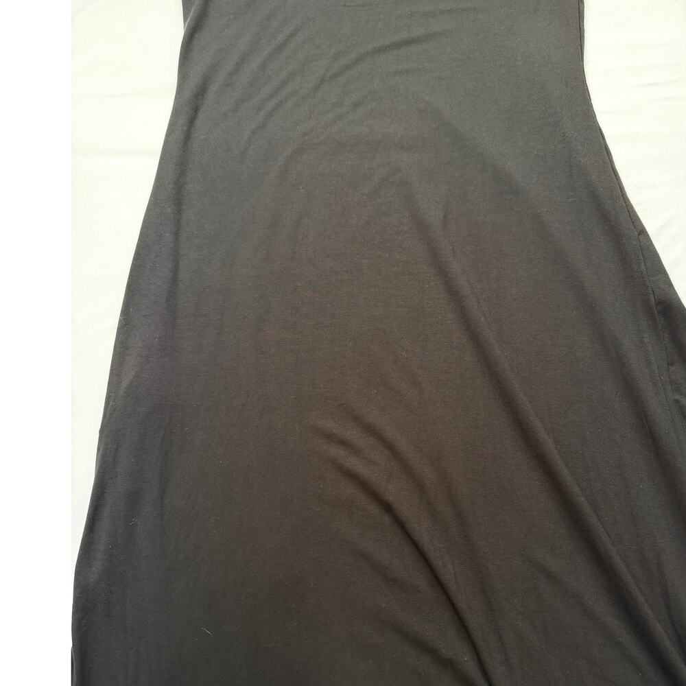 Seafolly One Shoulder Jersey Midi Dress Black Ribbed Minimalist Size XL NWT - Picture 8 of 13